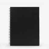 sketchbook, plain, ivory, hard cover, black, paper, wire-o, 9" x 11.7"