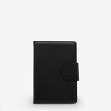 journal, ruled, cream, hard cover, black, pu / synthetic, ribbon (1), lay-flat, 5.5" x 8.125"