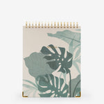 sketchbook, plain, ivory, hard cover, green, textile, wire-o, 9" x 11"