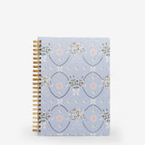 notebook, ruled, white, hard cover, blue, paper, wire-o, 8" x 11"