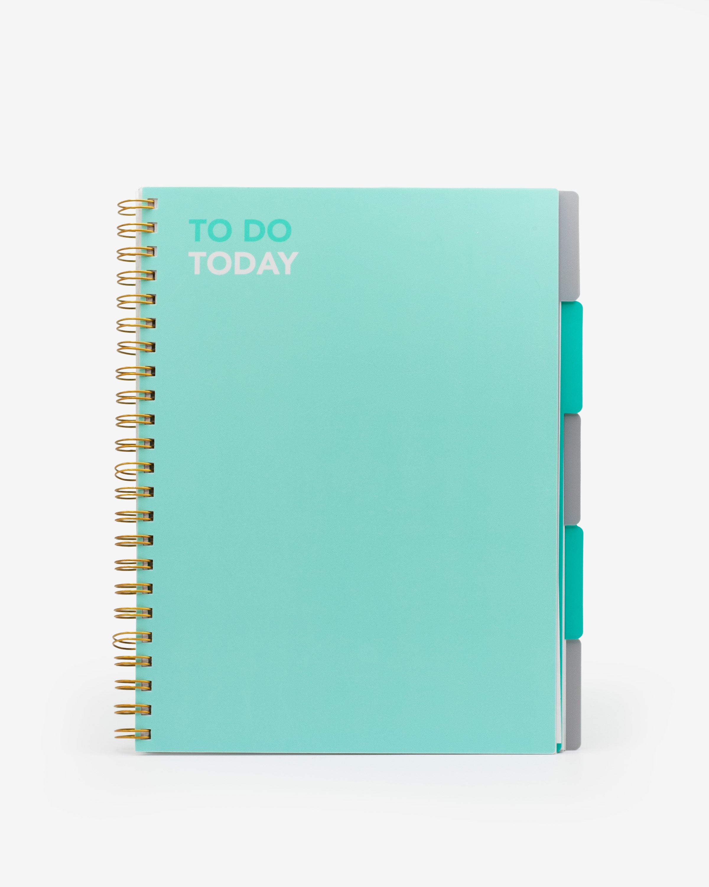 notebook, ruled, white, soft cover, green, plastic, wire-o, 8.5" x 11"