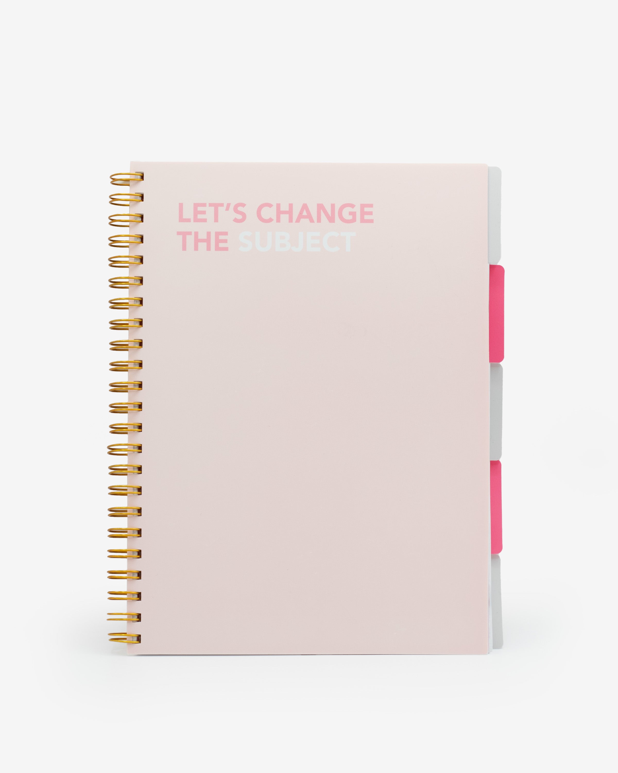 notebook, ruled, white, soft cover, pink, plastic, wire-o, 8.5" x 11"