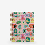 sketchbook, plain, ivory, hard cover, multi color 2, paper, wire-o, 9" x 12"