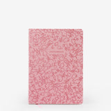 sketchbook, plain, ivory, hard cover, pink, pu / synthetic, ribbon (1), lay-flat, 8" x 11"