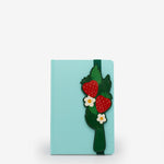 notebook, ruled, cream, hard cover, green, paper, ribbon (1), lay-flat, 5.625" x 7.75"