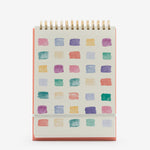 sketchbook, plain, ivory, soft cover, multi color 1, paper, wire-o, 7.5" x 9.75"
