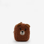 pouch, brown, textile