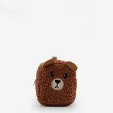 pouch, brown, textile