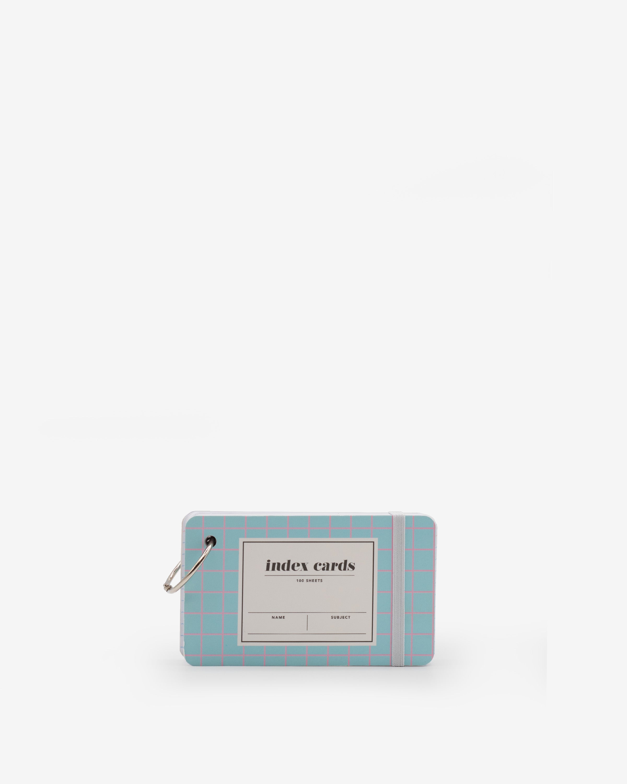 index cards, ruled, white, soft cover, blue, paper, 3" x 5"