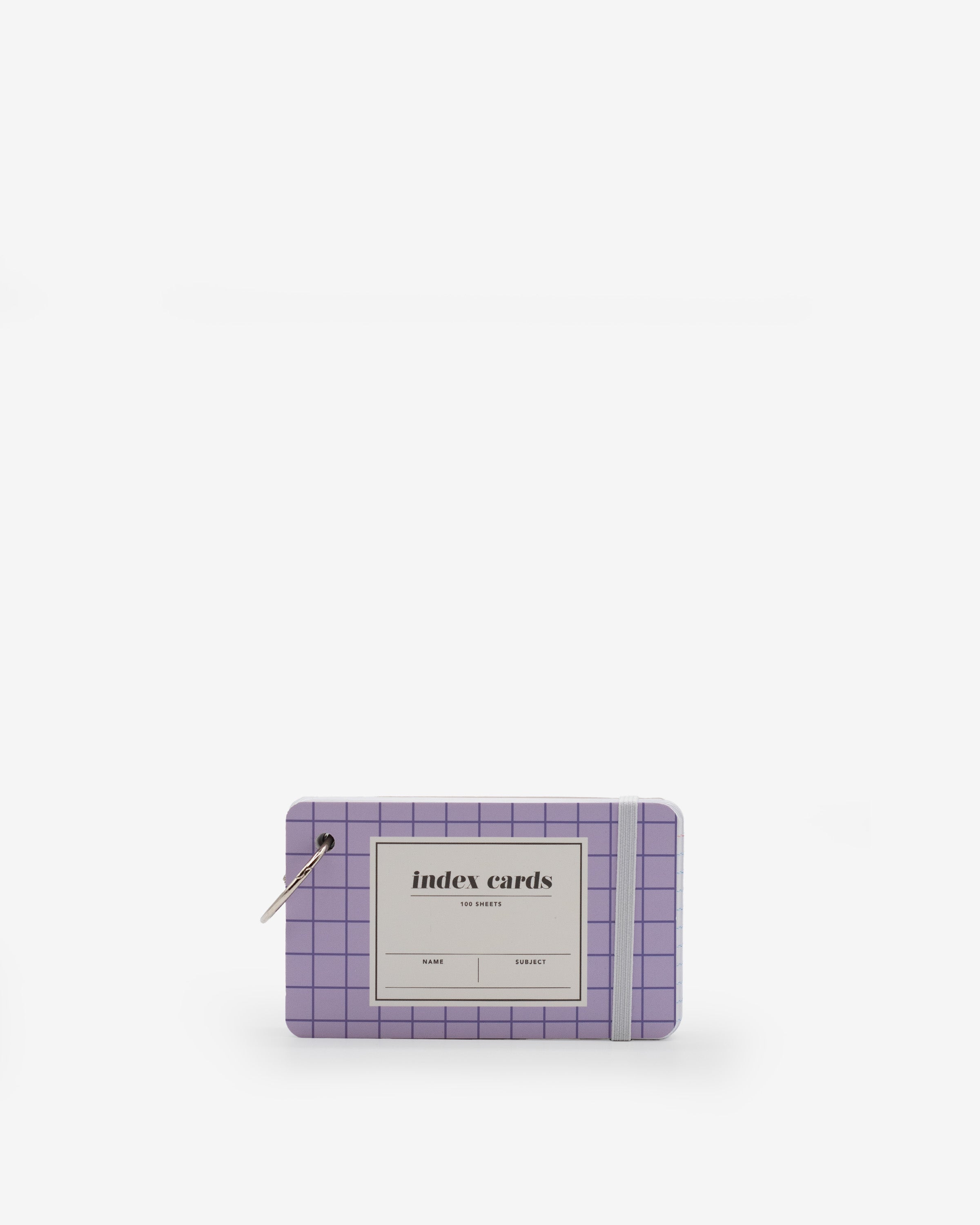 index cards, ruled, white, soft cover, purple, paper, 3" x 5"